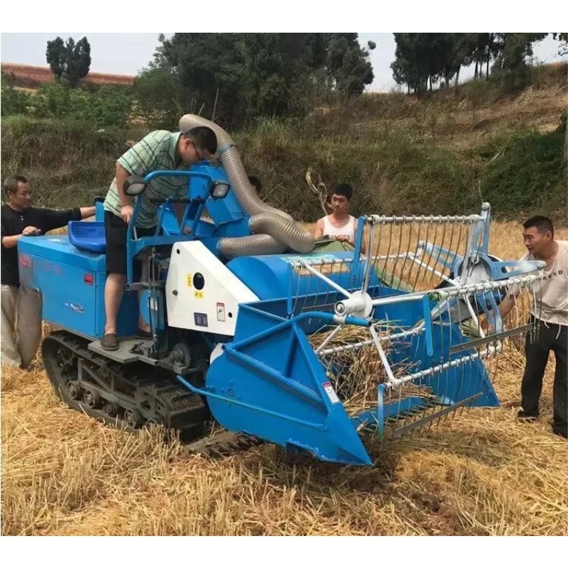 New Small Mini Rice Wheat Comb - Combine Harvester Mini review and price