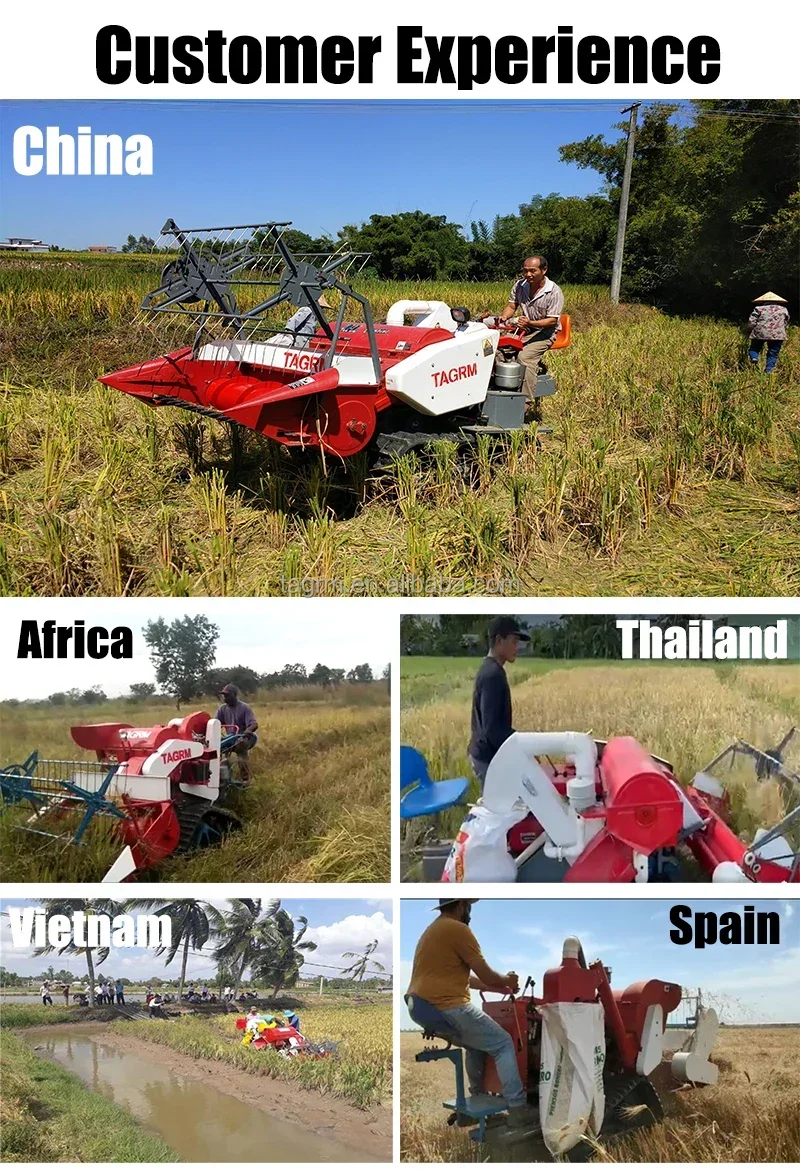 Automatic 13HP New Wheat Rice  - Combine Harvester Mini review and price